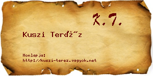 Kuszi Teréz névjegykártya