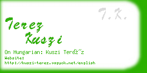 terez kuszi business card